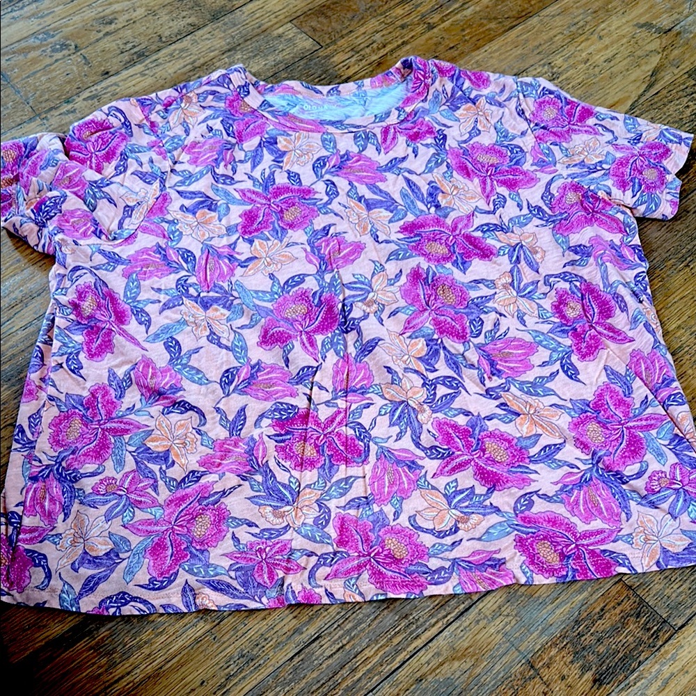 Floral t Shirt - Pink and Purple
